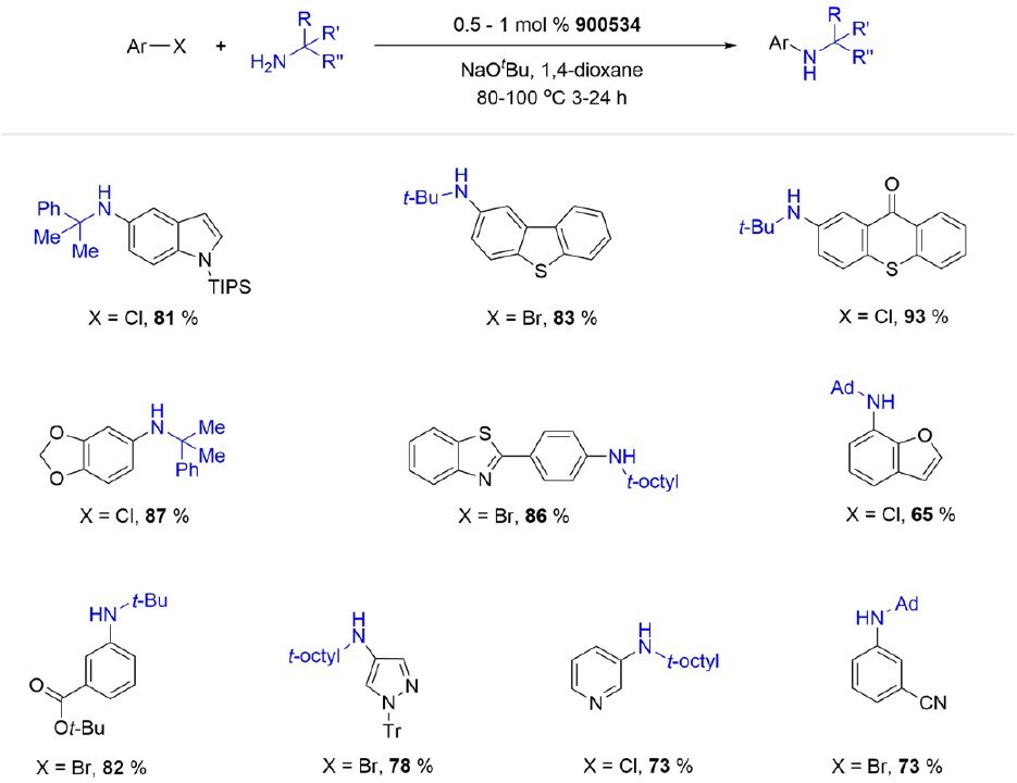 (tBu)PhCPhos Pd G3 catalyzed arylation of hindered primary amines