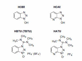 A zobenzotriazole and benzotriazole based coupling reagents and additives.