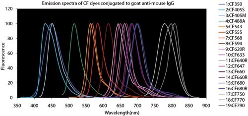 Fluorescent Dye Comparison Chart