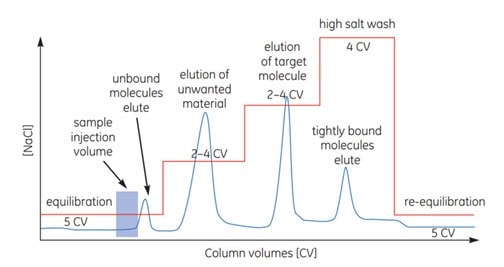 IEX step elution