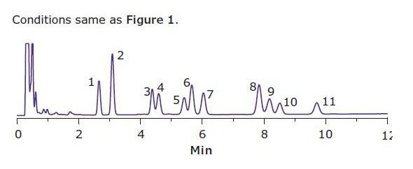 HPLC of a Brownie Extract at 220 nm