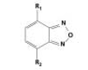 Structure of the benzoxadiazole (benzofurazan) backbone