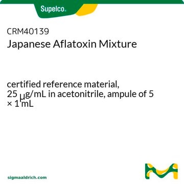 Japanese Aflatoxin Mixture certified reference material, 25&#160;&#956;g/mL in acetonitrile, ampule of 5 × 1&#160;mL