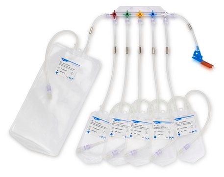 NovaSeptum&#174; GO High Purity Bag Sampling System, Manifold (5-valve) sterile; &#946;-irradiated