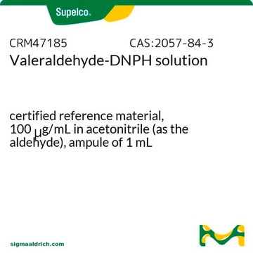 Valeraldehyde-DNPH solution certified reference material, 100&#160;&#956;g/mL in acetonitrile (as the aldehyde), ampule of 1&#160;mL