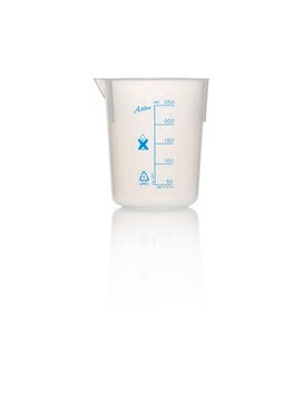 Azlon Tapered Beakers with Printed Graduations polypropylene, capacity 250&#160;mL