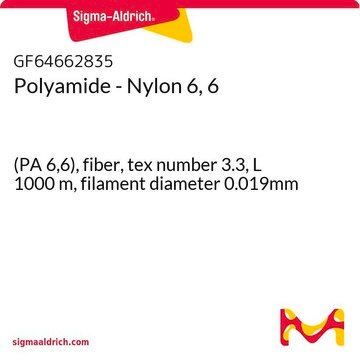 Polyamide - Nylon 6, 6 (PA 6,6), fiber, tex number 3.3, L 1000&#160;m, filament diameter 0.019mm