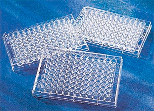 Corning&#174; 96 well plates clear flat bottom, with generic barcode, polystyrene, high binding, without lid, sterile