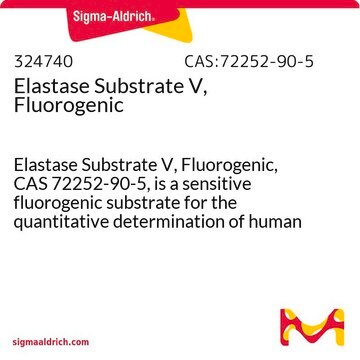 Elastase Substrate V, Fluorogenic Elastase Substrate V, Fluorogenic, CAS 72252-90-5, is a sensitive fluorogenic substrate for the quantitative determination of human leukocyte and porcine pancreatic elastase (Km = 140 &#181;M).