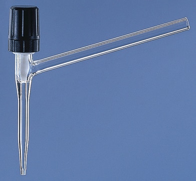 BRAND&#174; needle-valve stopcocks for burettes and automatic burettes with PTFE spindle Lateral, for burette capacity 50 mL