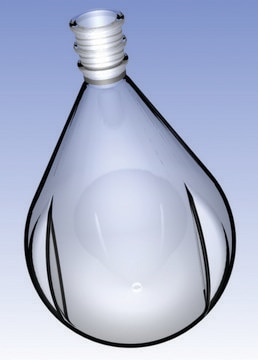 Ace drying flask, pear-shaped, with side indents, capacity 500&#160;mL, joint: ST/NS 24/40, plastic-coated glass