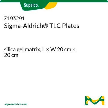 Sigma-Aldrich&#174; TLC Plates silica gel matrix, L × W 20&#160;cm × 20&#160;cm