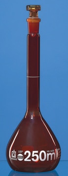 BRAND&#174; volumetric flask BLAUBRAND&#174; USP capacity 100&#160;mL, joint: 14/23, polypropylene stopper