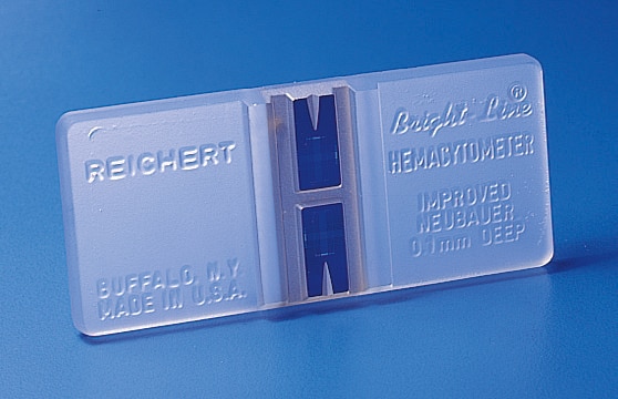 Bright-Line&#8482; Hemacytometer supplied with two cover slips