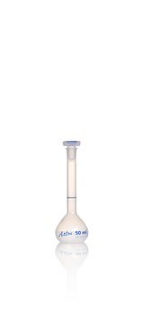 Azlon Polypropylene Volumetric Flask With PPE Stopper class B, capacity 50&#160;mL