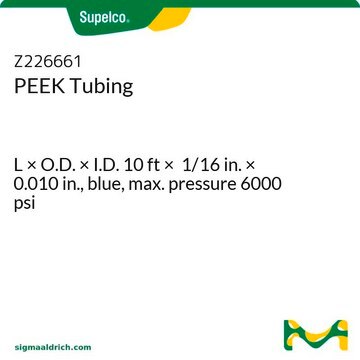 PEEK Tubing L × O.D. × I.D. 10&#160;ft × 1/16&#160;in. × 0.010&#160;in., blue, max. pressure 6000 psi