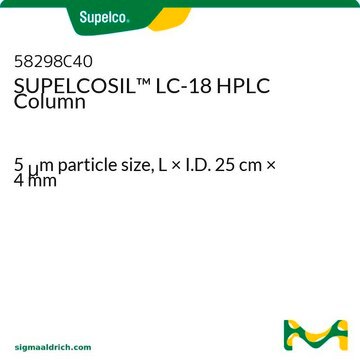 SUPELCOSIL&#8482; LC-18 HPLC Column 5&#160;&#956;m particle size, L × I.D. 25&#160;cm × 4&#160;mm