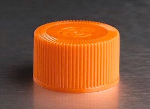 Corning&#174; CellSTACK&#174; accessories two vented overcaps (orange) and one solid overcap (red) for the universal cap