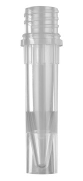 Screw cap tube self-standing, size 1.5&#160;mL, clear, pkg of 8x500caps/cs, sterile