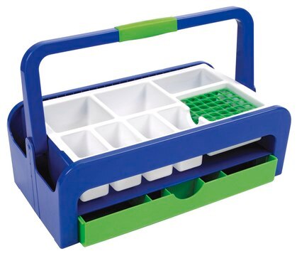 Droplet&#8482; Blood Collection Tray including inserts and 13 mm test tube rack