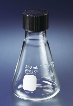 Pyrex&#174; narrow-mouth Erlenmeyer flask with screw-cap capacity 250&#160;mL