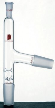 Synthware&#8482; Vigreux distillation connecting adapter top joint: ST/NS 10/18, bottom joint: ST/NS 24/40, side joint: ST/NS 24/40, immersion depth 76&#160;mm