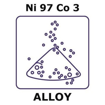 Nickel/Cobalt powder, Ni 97%/Co 3%, mean particle size 50 micron, weight 20&#160;g, condition gas atomized