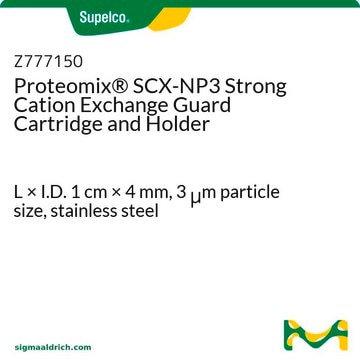 Proteomix&#174; SCX-NP3 Strong Cation Exchange Guard Cartridge and Holder L × I.D. 1&#160;cm × 4&#160;mm, 3&#160;&#956;m particle size, stainless steel