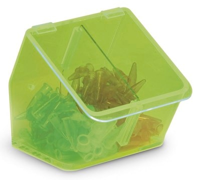 Dual Compartment Benchtop Dispensing Bin green (dispenser)