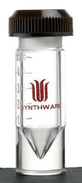 Synthware&#8482; conical bottom reaction vial with holed compression cap 5 mL, joint: ST/NS 14/10