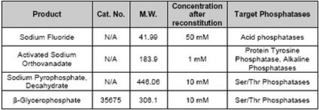 Phosphatase Inhibitor Cocktail Set III, Lyophilized The Phosphatase Inhibitor Cocktail Set III, Lyophilized controls the activity of Phosphatase. This small molecule/inhibitor is primarily used for Phosphorylation &amp; Dephosphorylation applications.