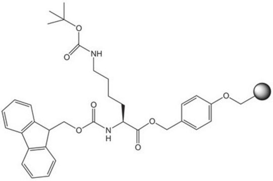 Fmoc-Lys(Boc)-Wang resin LL (100-200 mesh) Novabiochem&#174;