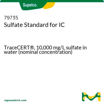 Sulfate Standard for IC TraceCERT&#174;, 10,000&#160;mg/L sulfate in water (nominal concentration)