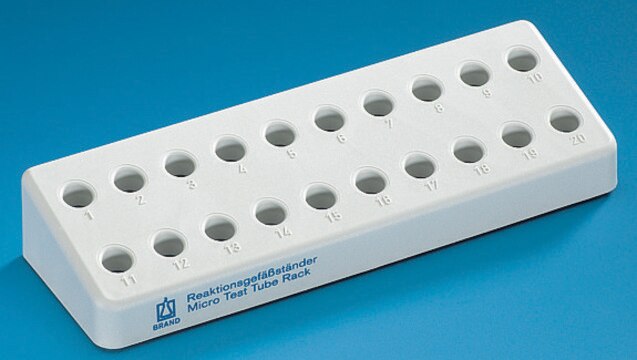 BRAND&#174; microcentrifuge tube rack Holds 20 x 1.5 mL tubes