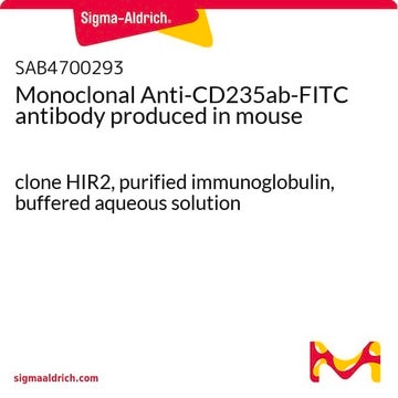 Monoclonal Anti-CD235ab-FITC antibody produced in mouse clone HIR2, purified immunoglobulin, buffered aqueous solution