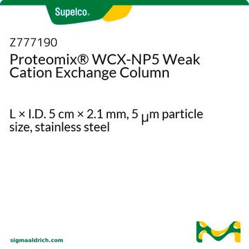 Proteomix&#174; WCX-NP5 Weak Cation Exchange Column L × I.D. 5&#160;cm × 2.1&#160;mm, 5&#160;&#956;m particle size, stainless steel