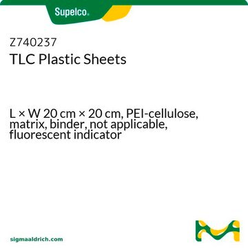 TLC Plastic Sheets L × W 20&#160;cm × 20&#160;cm, PEI-cellulose, matrix, binder, not applicable, fluorescent indicator