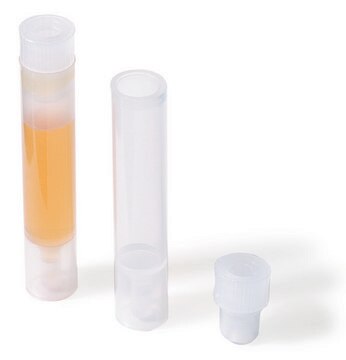 Vials for Waters&#174; 96-position carousel, 8 x 40 mm volume 0.7&#160;mL, natural polypropylene vial, vial O.D. × H 8&#160;mm × 40&#160;mm, closure type, starburst conical snap plug (included), pkg of 100&#160;ea