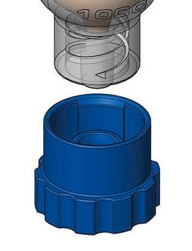 Tip caps for cartridges one size, blue, 50/box