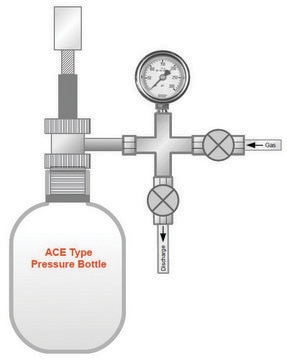 QianCap&#8482; gas purging set for Ace pressure tubes and bottles QianCap&#8482;-15-v2, fits no. 15 internal thread