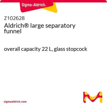 Aldrich&#174; large separatory funnel overall capacity 22 L, glass stopcock