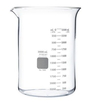 PYREX&#174; Griffin beakers low form, capacity 3,000&#160;mL