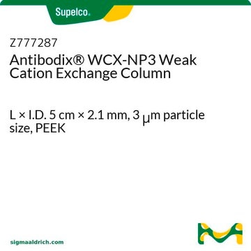 Antibodix&#174; WCX-NP3 Weak Cation Exchange Column L × I.D. 5&#160;cm × 2.1&#160;mm, 3&#160;&#956;m particle size, PEEK