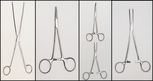 Scissor-handle forceps Kelly hemostatic, straight, L 5 1/2&#160;in.