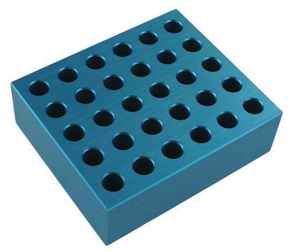 Aluminum heating/cooling block mini, for 1.5-2.0 mL tubes, 30 holes