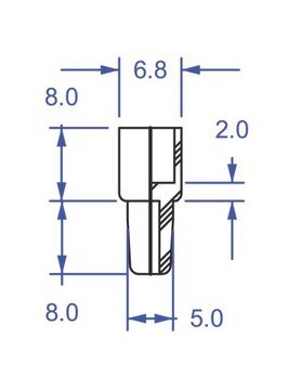 Precision Seal&#174; rubber septa white, 7 mm O.D. glass tubing