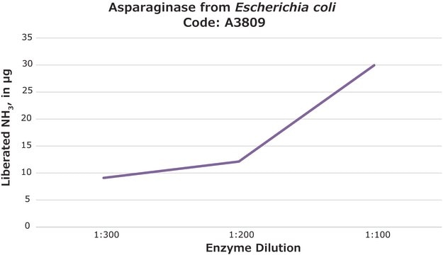 Asparaginase from Escherichia coli lyophilized powder, 100-300&#160;units/mg protein (biuret)