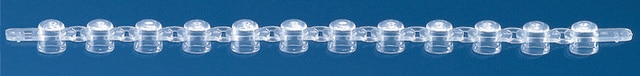 BRAND&#174; strips of 12 caps polypropylene, clear, for PCR tubes