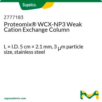 Proteomix&#174; WCX-NP3 Weak Cation Exchange Column L × I.D. 5&#160;cm × 2.1&#160;mm, 3&#160;&#956;m particle size, stainless steel