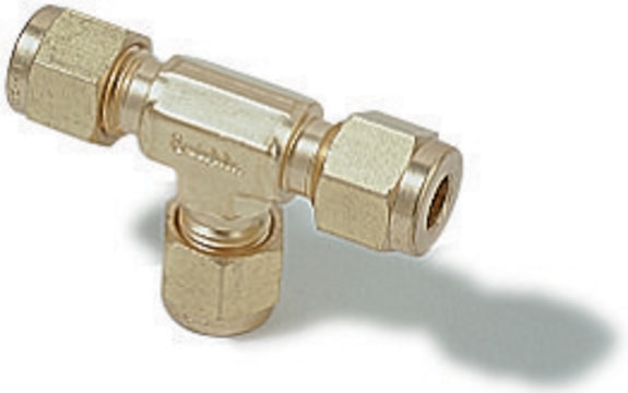 Swagelok&#174; Tee Swagelok&#174; 400-3, brass, 1/4 in. Swagelok